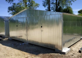 Horganyzott lemezből készített garázsok 7