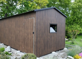 Színes lemezből készített garázsok 16