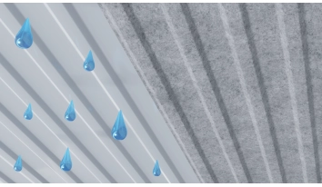 A tetőlemez összehasonlítása filc nélkül és filccel